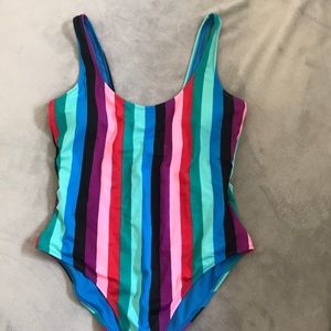Striped Colorblock One-piece